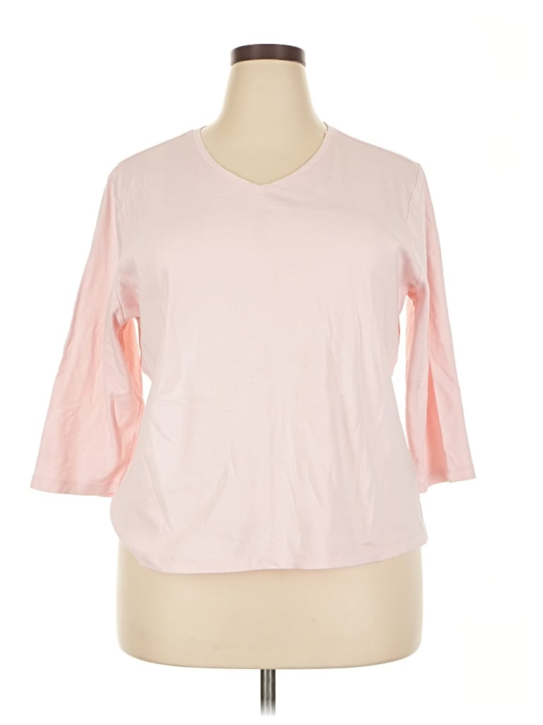 Pre-owned L.l.bean 3/4 Sleeve T-shirt In Pink