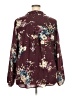 Torrid Floral Burgundy Long Sleeve Blouse Size 2X Plus (2) - photo 2