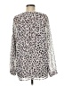 CAbi 100% Polyester Animal Print Silver Long Sleeve Blouse Size M - photo 2