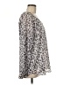 CAbi 100% Polyester Animal Print Silver Long Sleeve Blouse Size M - photo 4