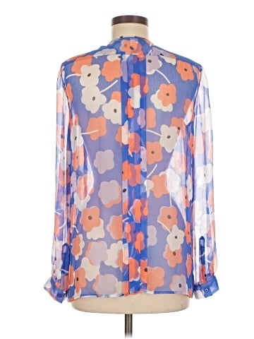 Diane von Furstenberg Long Sleeve Silk Top (view 2)