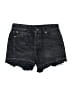 R13 100% Cotton Black Denim Shorts Size 24 waist - photo 1