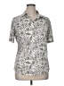 David Cline Paisley Silver Short Sleeve Blouse Size XL - photo 1