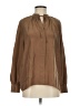 Vince. 100% Silk Brown Long Sleeve Silk Top Size XS - photo 1