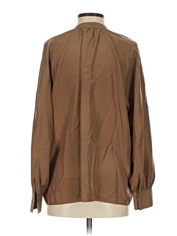 Vince. Long Sleeve Silk Top (view 2)