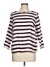 MNG Suit Stripes Silver 3/4 Sleeve Top Size L - photo 1