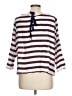 MNG Suit Stripes Silver 3/4 Sleeve Top Size L - photo 2