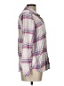 Gap 100% Rayon Plaid Pink Long Sleeve Button-Down Shirt Size L - photo 4