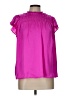 Sam and Jess 100% Polyester Pink Short Sleeve Blouse Size L - photo 1
