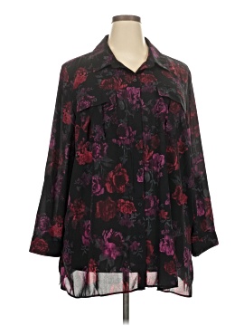 Slim Factor By Investments 3/4 Sleeve Blouse