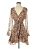 The Impeccable Pig 100% Polyester Animal Print Tan Cocktail Dress Size S - photo 1