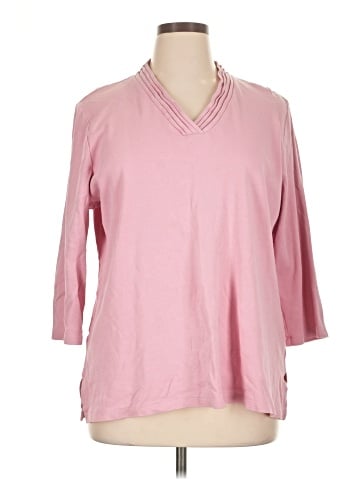 Karen Scott 3/4 Sleeve Top (view 1)