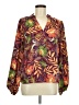 Fate Paisley Orange Long Sleeve Blouse Size M - photo 1