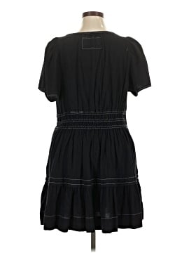 white christmas dresses Easter Dresses Casual Daily Elegant Solid Color Ruffle Irregular Hem O Neck Wrapped Skirt Dresses(Blue/XL) main image 1
