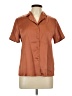 Flamingo 100% Polyester Brown Short Sleeve Blouse Size L - photo 1