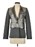 Elizabeth and James 100% Polyester Metallic Silver Blazer Size 0 - photo 1
