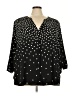 NYDJ Polka Dots Black 3/4 Sleeve Blouse Size 4X - photo 1