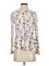 Downeast 100% Rayon Print Ivory Long Sleeve Blouse Size XS - photo 1