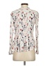 Downeast 100% Rayon Print Ivory Long Sleeve Blouse Size XS - photo 2