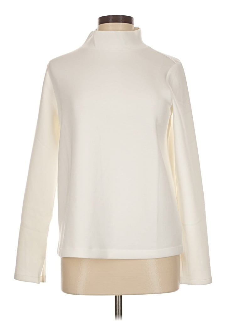 Pre-owned Spanx Turtleneck Sweater In White