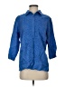 L.L.Bean Blue 3/4 Sleeve Button-Down Shirt Size S - photo 1