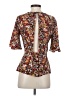 Sugar Lips 100% Polyester Brown Short Sleeve Blouse Size XS - photo 2