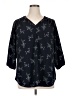 Cj Banks Stars Black 3/4 Sleeve Blouse Size 1X - photo 1