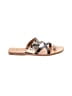 Melani 100% Leather Silver Black Sandals Size 11 - photo 1