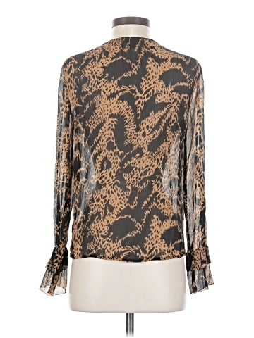 Paige Long Sleeve Silk Top (view 2)