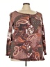 Roaman's Paisley Brown Pullover Sweater Size 22 - 24 - photo 1