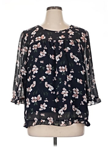 Allegra K 3/4 Sleeve Blouse (view 1)