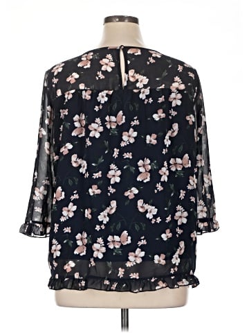 Allegra K 3/4 Sleeve Blouse (view 2)