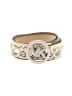 MICHAEL Michael Kors 100% Leather Silver Ivory Leather Belt Size L - photo 1