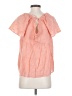 Old Navy 100% Polyester Orange Short Sleeve Blouse Size S - photo 2