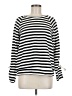 Halogen Stripes Black Pullover Sweater Size M - photo 1