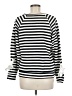 Halogen Stripes Black Pullover Sweater Size M - photo 2