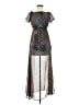 Lulus 100% Polyester Print Silver Cocktail Dress Size XS - photo 1