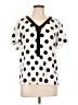 Shein Polka Dots Ivory Short Sleeve T-Shirt Size L - photo 1