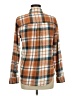 SO 100% Cotton Plaid Brown Long Sleeve Button-Down Shirt Size M - photo 2