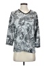 Cathy Daniels Paisley Silver 3/4 Sleeve T-Shirt Size S - photo 1