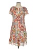 Elle 100% Polyester Print Orange Casual Dress Size S - photo 1