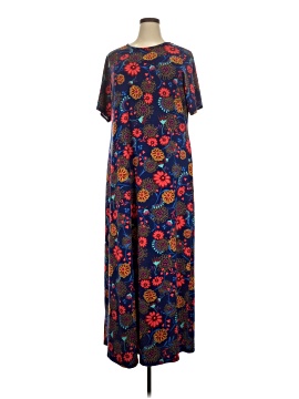 chinese dress ladies Lularoe 2023 Carina Tiered Maxi Dress 2XL Peach Tropical main image 1