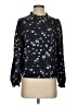 Unbranded Floral Blue Long Sleeve Blouse Size S - photo 1