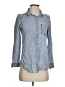 Rubbish 100% Rayon Blue Long Sleeve Button-Down Shirt Size S - photo 1