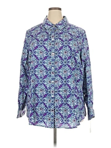 Foxcroft Long Sleeve Button-Down Shirt (view 1)