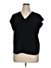 Vince. 100% Polyester Black Short Sleeve Top Size XL - photo 1