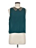 Audrey 3+1 100% Polyester Teal Sleeveless Blouse Size M - photo 1