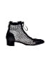 Dior 100% Suede Houndstooth Black Fishnet Naughtily-D Ankle Boots Size EU 37 1/2 - photo 1