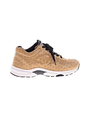Chanel Nubuck CC Logomania Low Top Sneakers (view 1)