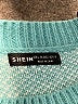Shein 100% Polyester Stars Teal Pullover Sweater Size L - photo 7